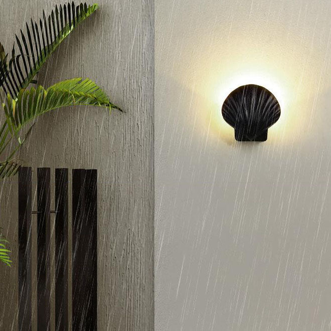 Floroux LED Applique Murale | Design Créatif en Coquillage | Aluminium | Étanche | Éclairage Exterieur