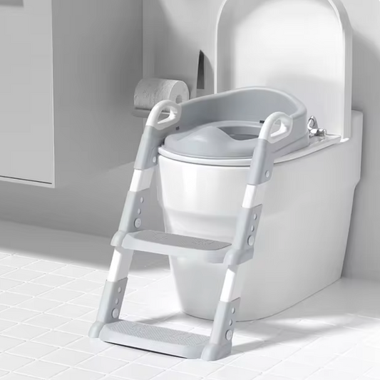 Échelle de toilette pliable réglable pour enfants - Escabeau, coussins souples, s'adapte aux toilettes standard
