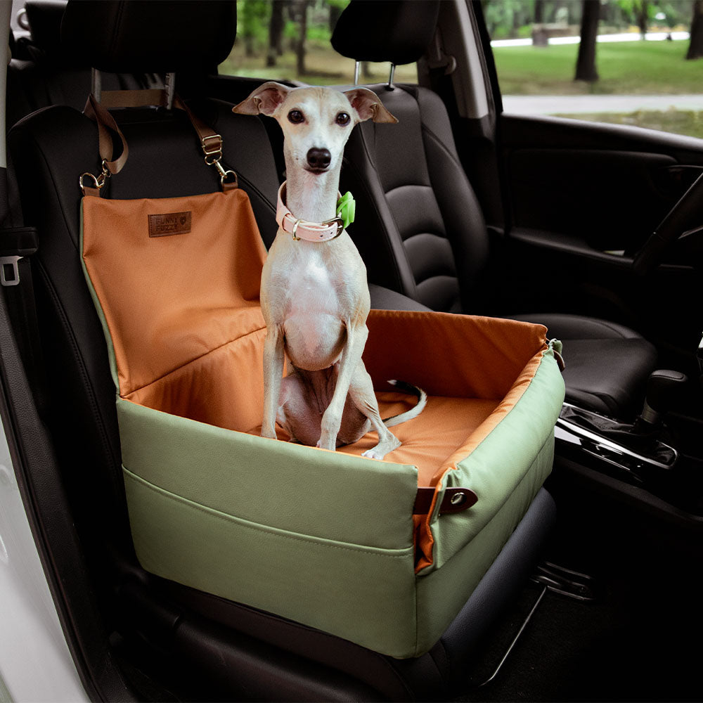 Élévé Faux Cuir Deluxe Siège Auto Chien Booster Lit - Urban Voyager