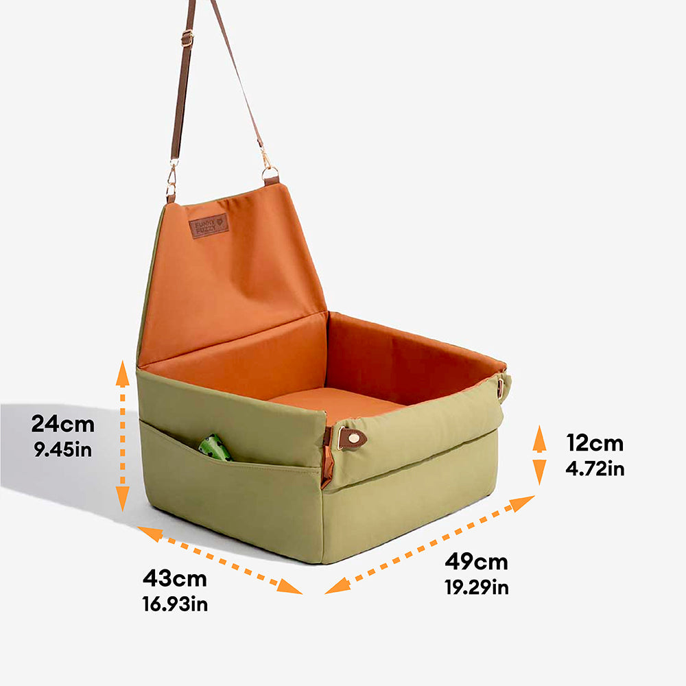 Élévé Faux Cuir Deluxe Siège Auto Chien Booster Lit - Urban Voyager