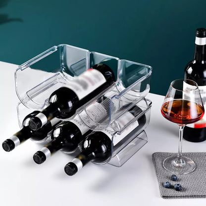 Triple Étagère à Bouteilles de Vin Empilable