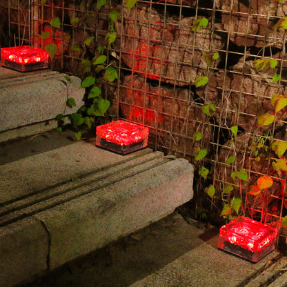 Floroux Solar LED Lumière Encastrée au Sol | Étanche | Effet Verre | Éclairage de Jardin en Plusieurs Couleurs