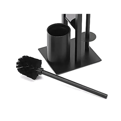 Porte-tissu métallique avec brosse de toilette BlackNov
