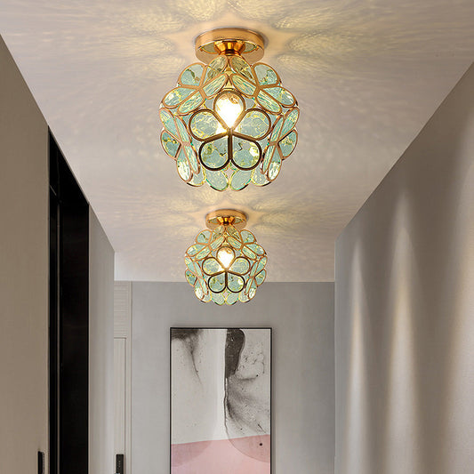Floroux Floral Style Ceiling Light | Glass Hall Lighting | Elegant Design