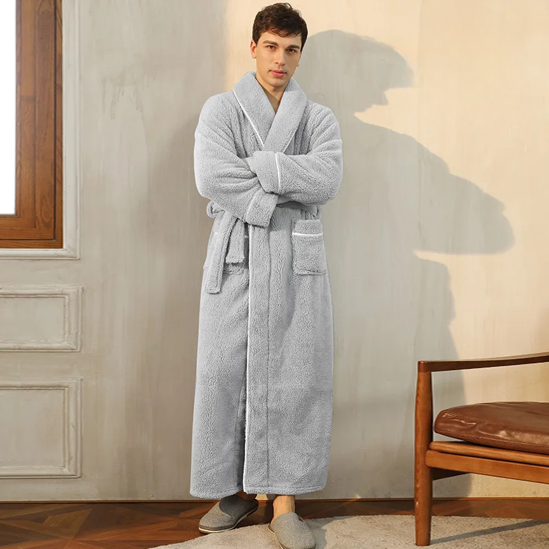 Floroux winter bathrobe | Soft flannel gown | Comfortable coat for women and men
