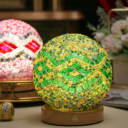 BohoGlow – Lampe en Bois & Verre Ambiance