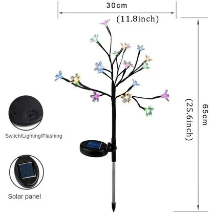 Floroux - Fleur de pêcher Solar-LEDs