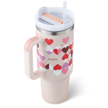 Tasse isolante avec anse et paille | 1200 ML