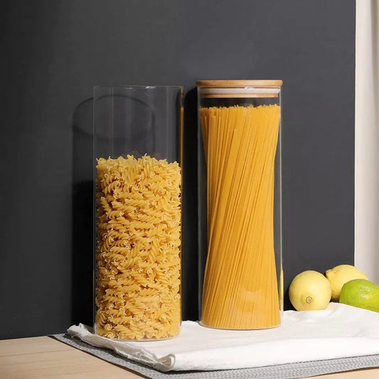 Bocal de rangement en verre