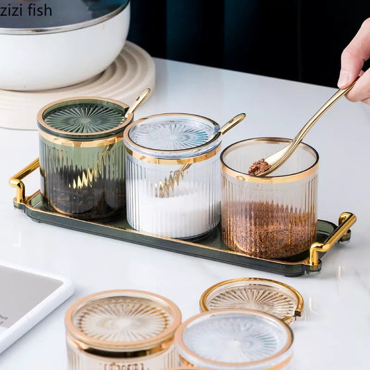 Ensemble de bocaux à épices en acrylique