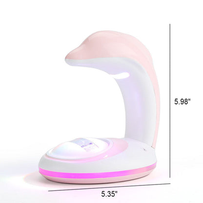 Lumière nocturne LED USB de dauphin à projection arc-en-ciel