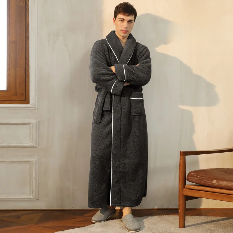 Floroux winter bathrobe | Soft flannel gown | Comfortable coat for women and men