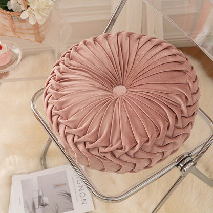 Floroux - Housse de coussin rond en velours pour canapé, tatami, salon et décoration de bureau
