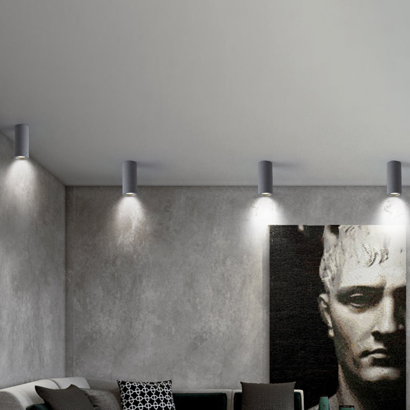 Cylindre de béton luminaire de plafond LED – design minimaliste