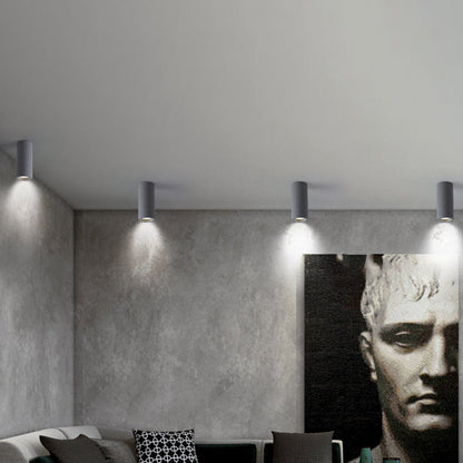 Cylindre de béton luminaire de plafond LED – design minimaliste