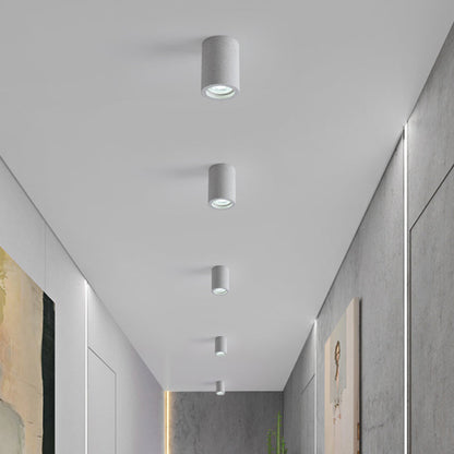 Cylindre de béton luminaire de plafond LED – design minimaliste
