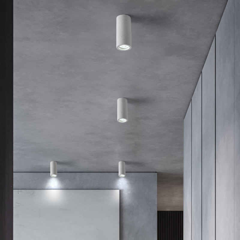 Cylindre de béton luminaire de plafond LED – design minimaliste