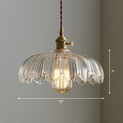 Lampe à pendentif en verre Floroux