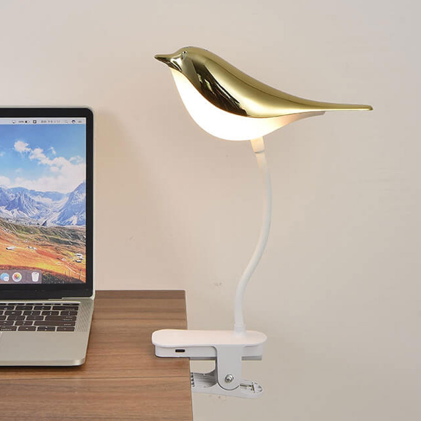 Floroux LED Table Lamp Nordic | USB Charge | Night Light with Bird Clip | Modern Design