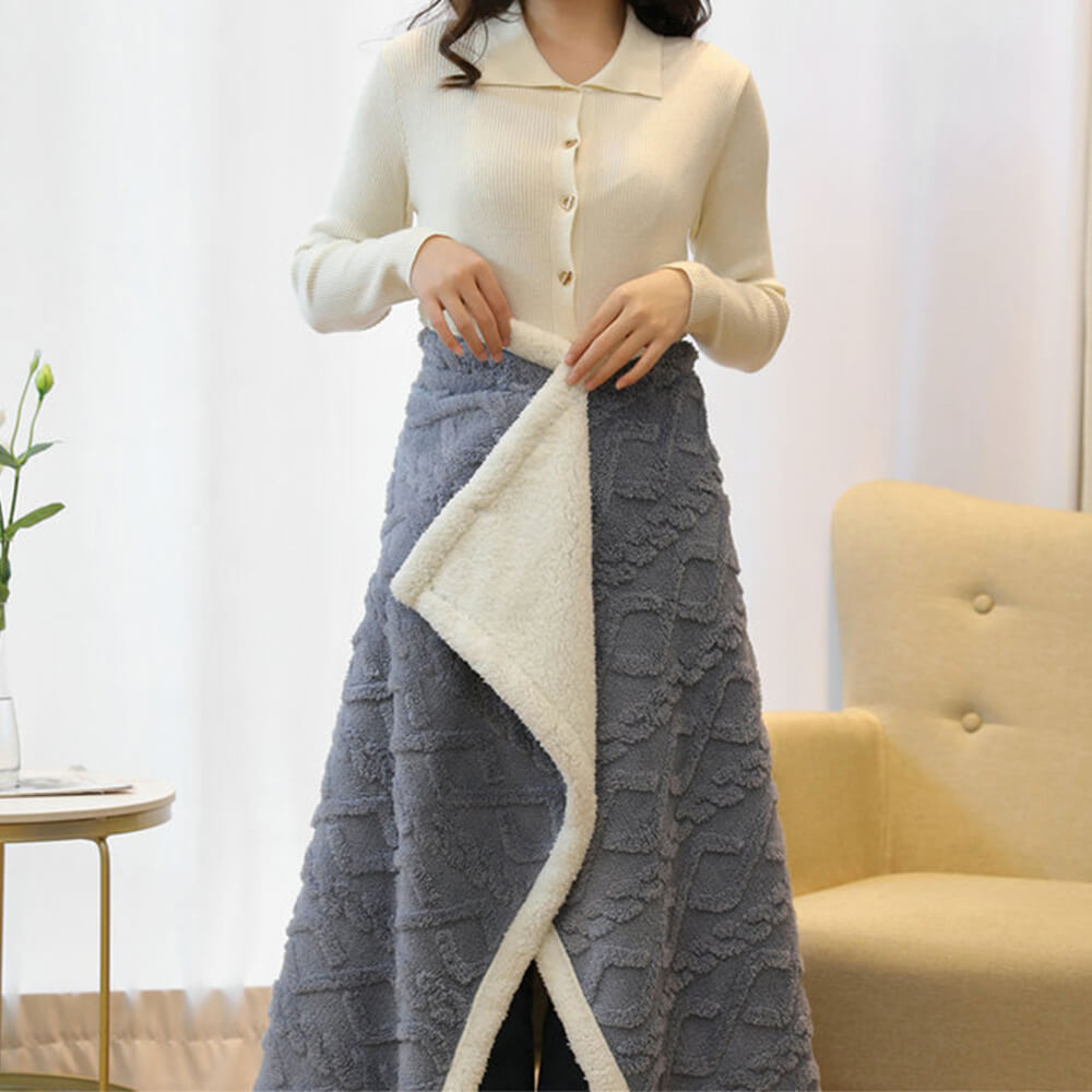 Couverture douce et confortable en polaire Sherpa polyvalente pour la sieste