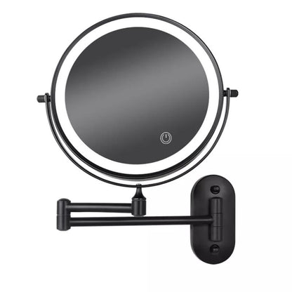 Miroir de maquillage grossissant LED rechargeable