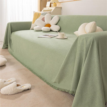 Couverture de canapé / canapé léger en chenille de couleur pure