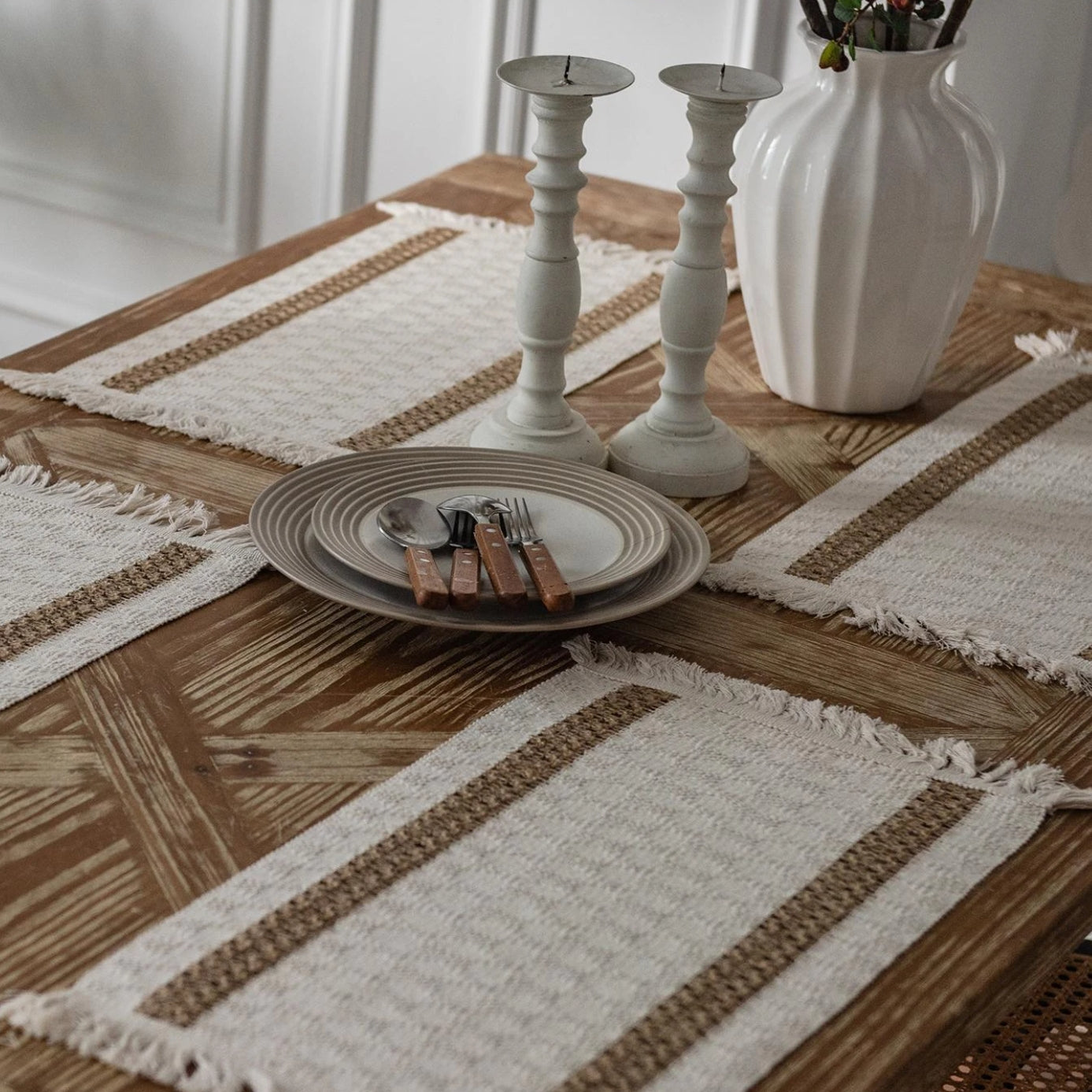 Coaster en corde de chanvre - Ensemble de 4