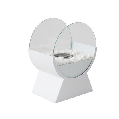 Floroux - Cheminée de table à alcool portable avec pied en métal