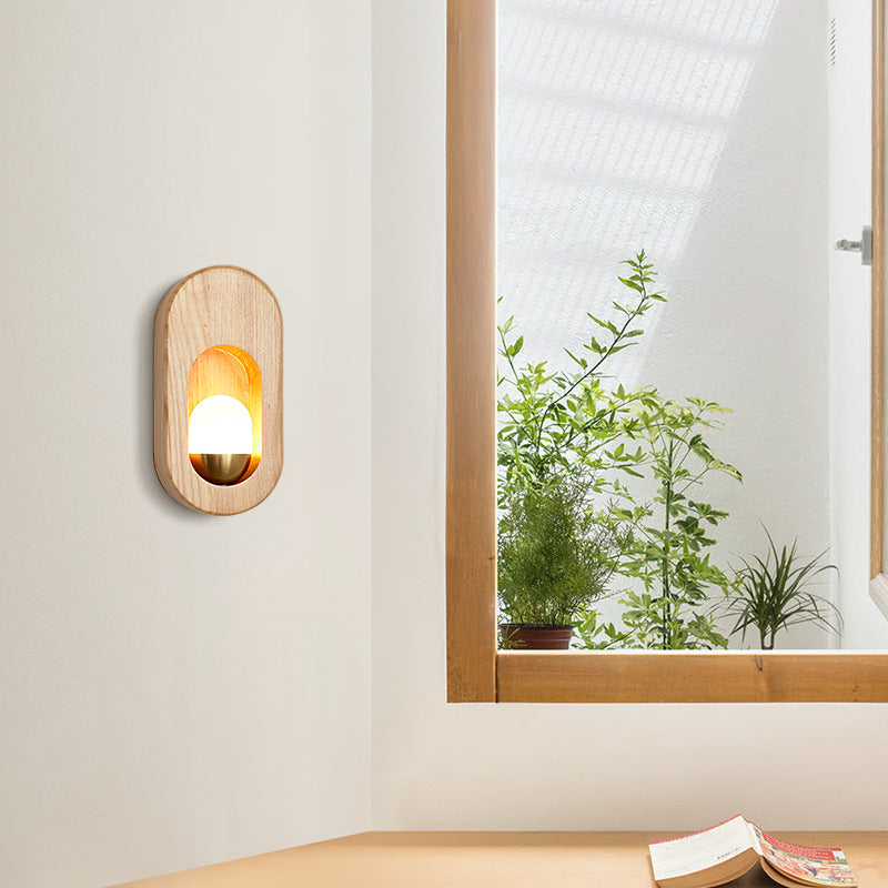 Floroux - Applique LED moderne en bois massif