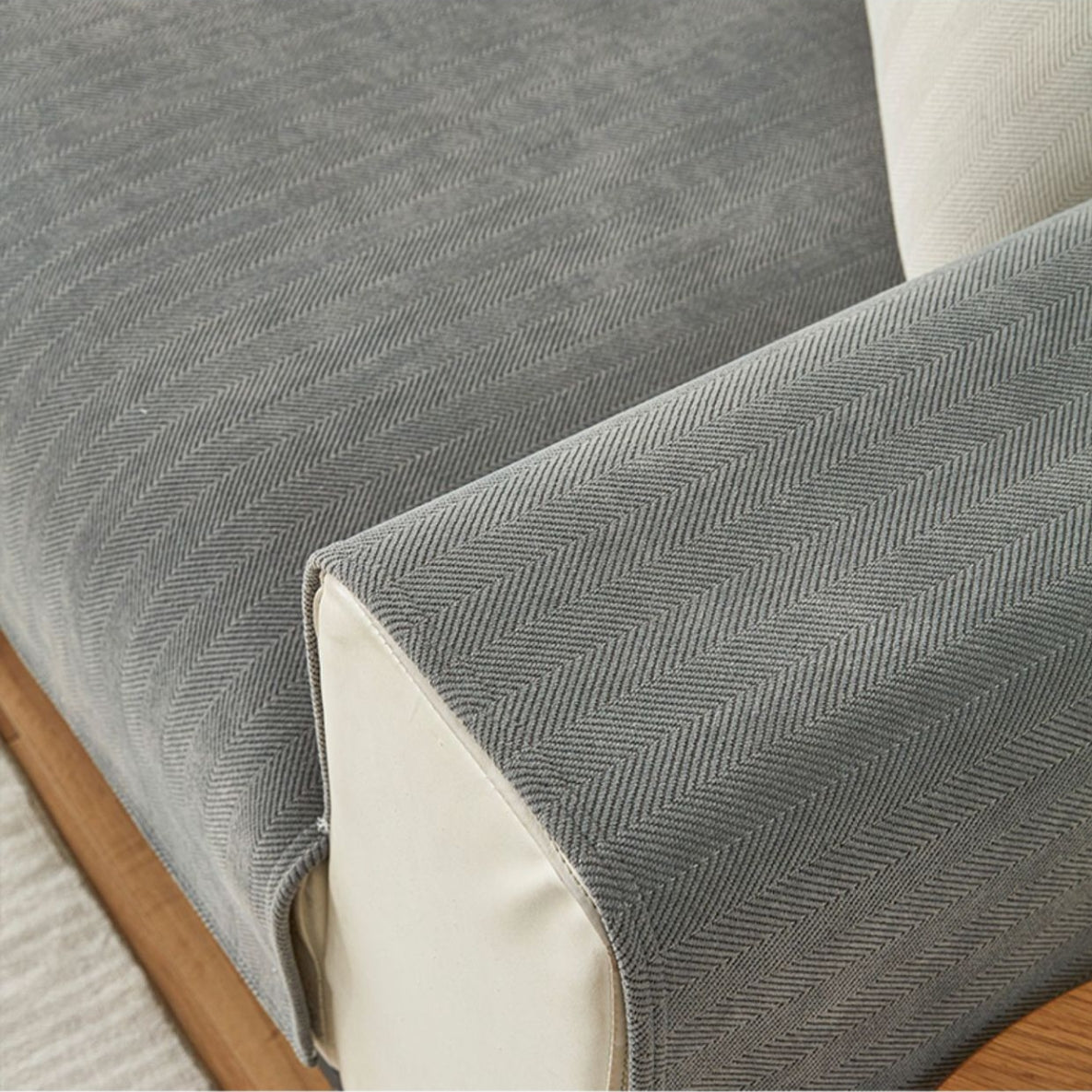 Coussin de canapé antidérapant Herringbone Housse de canapé