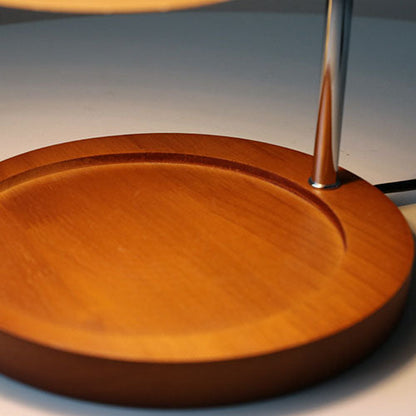 Floroux Lampe en verre vintage avec socle en bois | Cire fondue | Variateur | Luminaires d’ambiance | Décor pour la maison