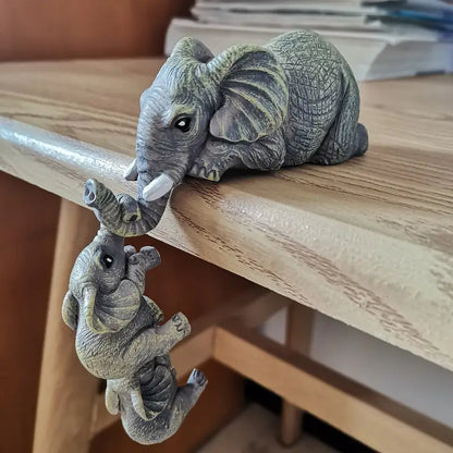 Avry - Set de Figurines Éléphants Rétro
