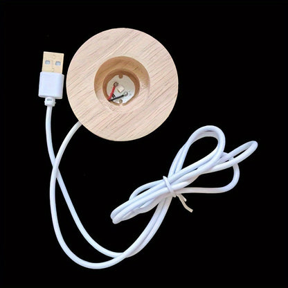 CrystalGlow Lampe - Élégant Veilleuse 3D en Cristal