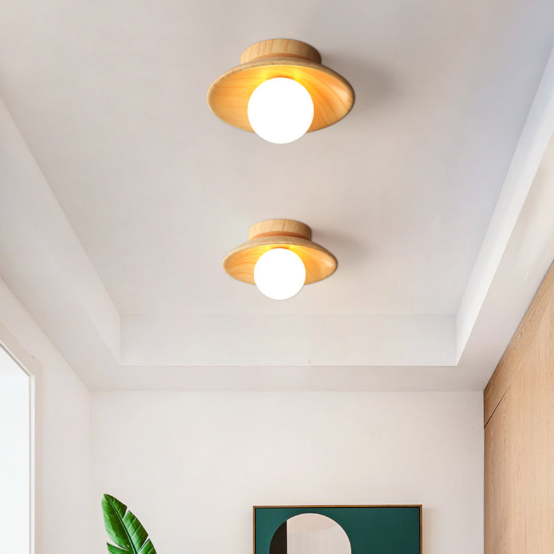 ElegantWood Light - Moderne Lampe de Plafond en Bois pour Hall