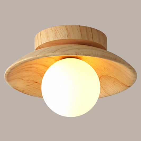 TimberGlow Plafonnier – Luminaire Moderne en Bois