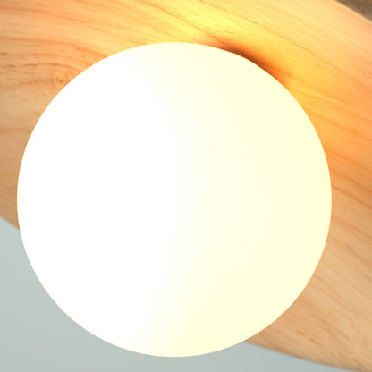 ElegantWood Light - Moderne Lampe de Plafond en Bois pour Hall