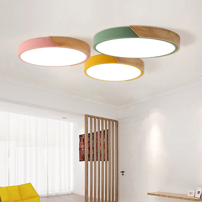 Floroux LED Plafonnier pour la chambre - Acrylique et métal Lampe encastrée ronde