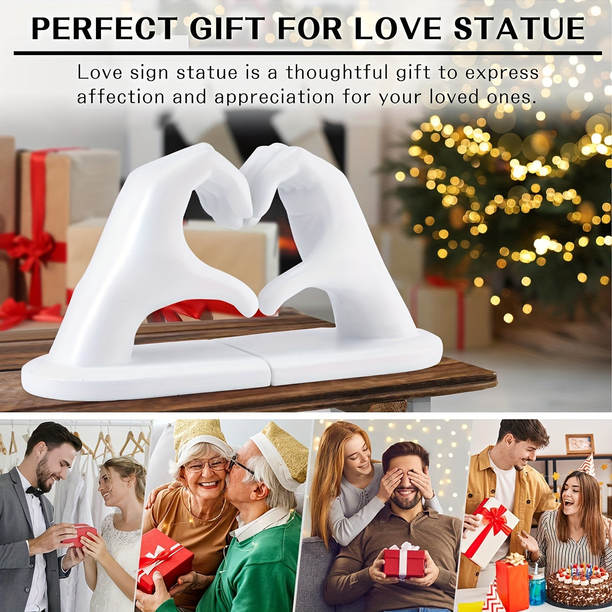 Chic Heart Support - Support de livre moderne en or