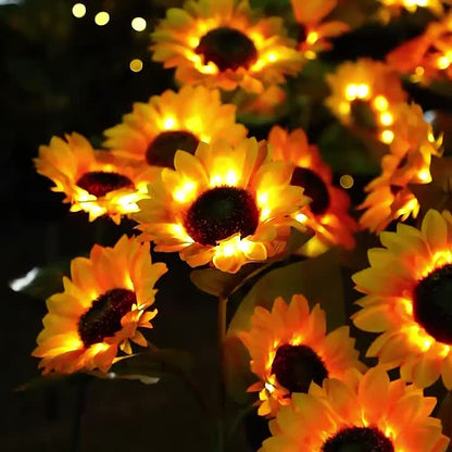 SolarBloom Light – Lampe de jardin LED Tournesol 3 têtes