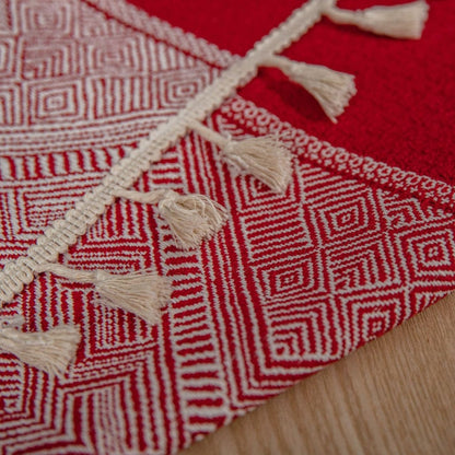 Napperon en jacquard géométrique carré