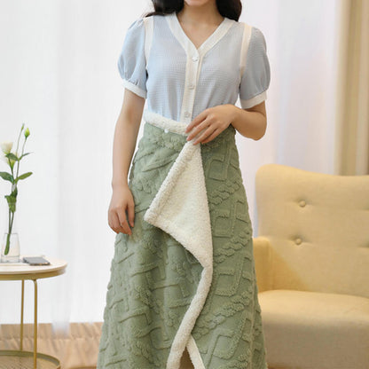 Couverture douce et confortable en polaire Sherpa polyvalente pour la sieste