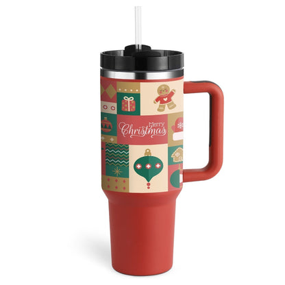 Tasse isolante avec anse et paille | 1200 ML