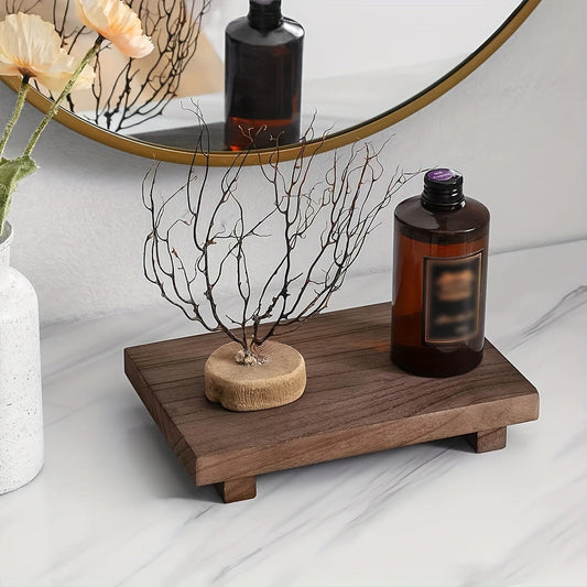 Élégance rustique - Plateau de lavabo en bois fait à la main