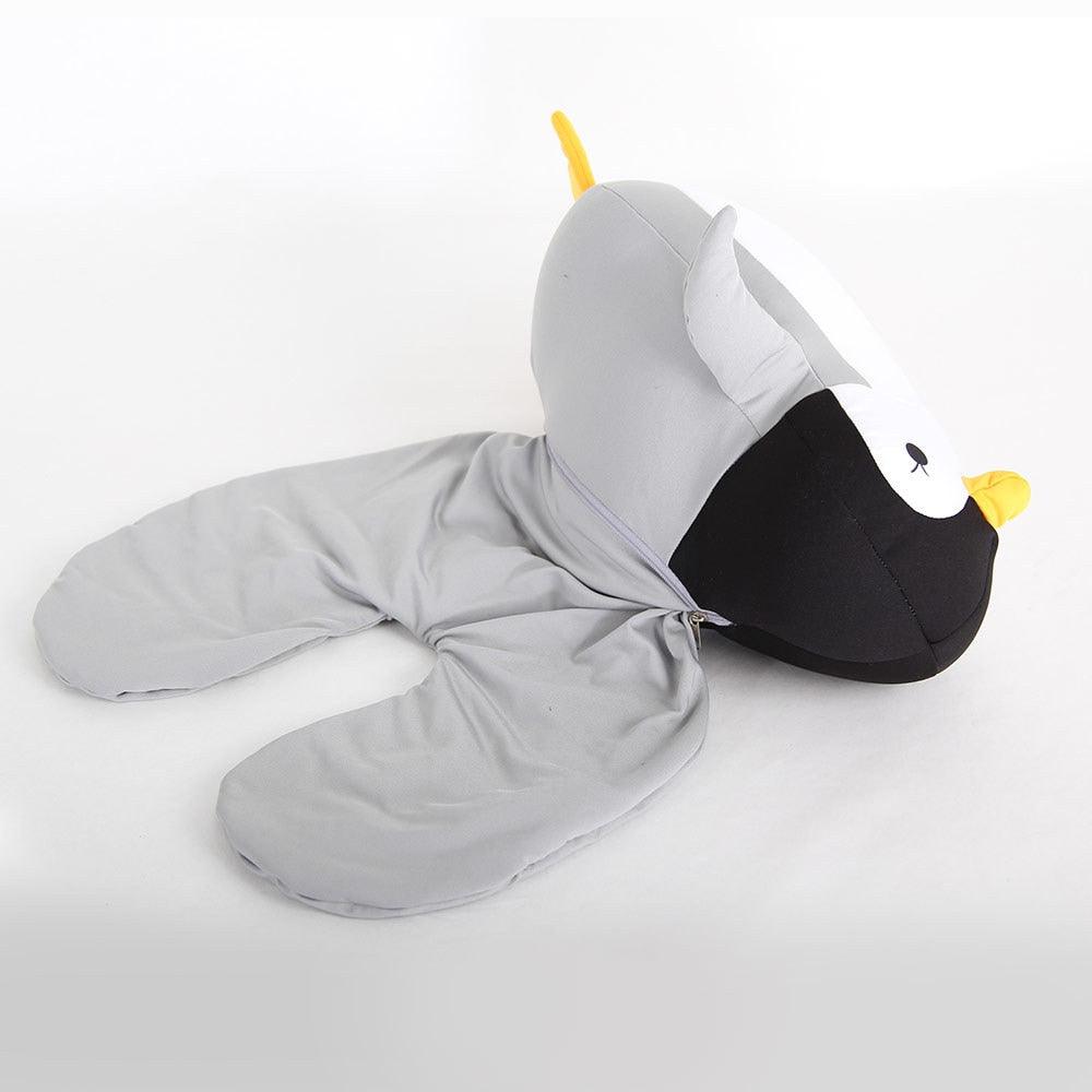 Floroux - Coussin de Cou Petit Pingouin pour Voyage Confortable et Câlins Douillets