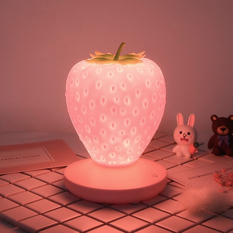 Lampe de table fraise veilleuse