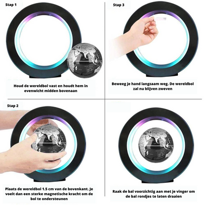 FloatingGlobe Lampe – Unique Éclairage de Globe Terrestre pour Domicile