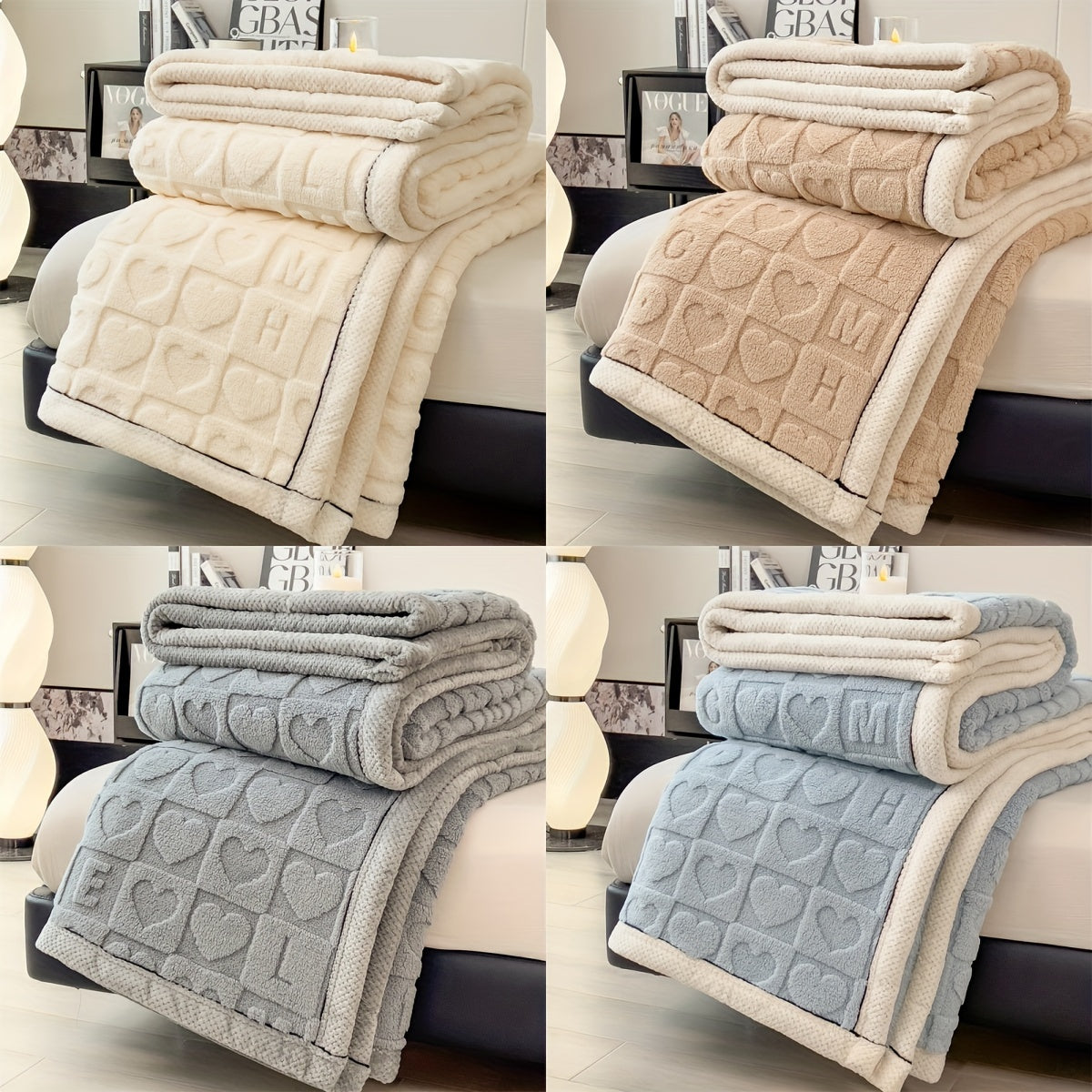 DouceurCâline - Couverture en fleece douce et chaleureuse pour toutes saisons