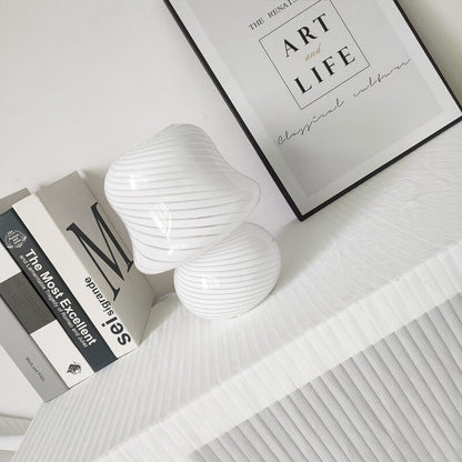 Floroux Lampe de Table en Verre | Design Français | Fait Main | Forme de Champignon | Décoration & Éclairage