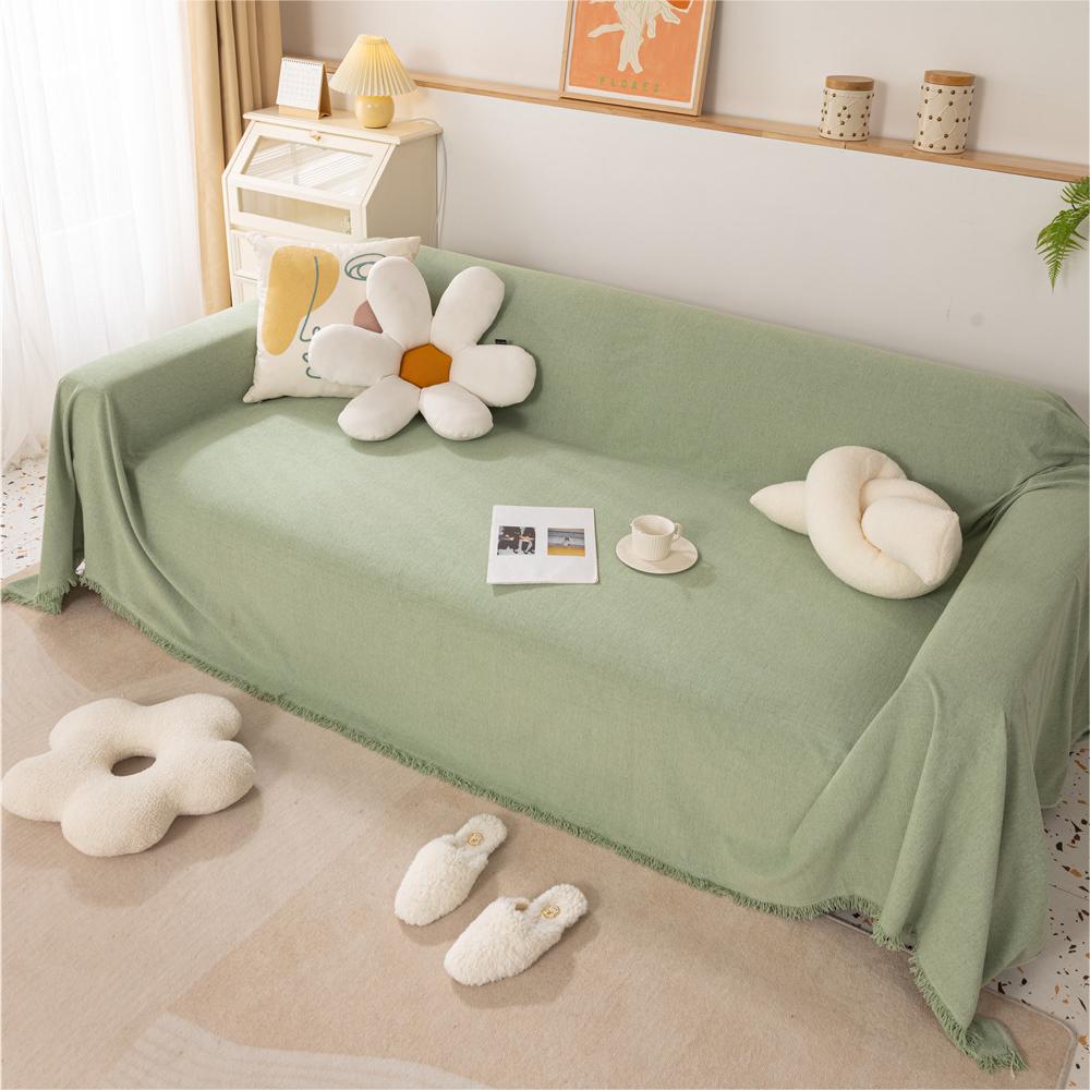 Couverture de canapé / canapé léger en chenille de couleur pure