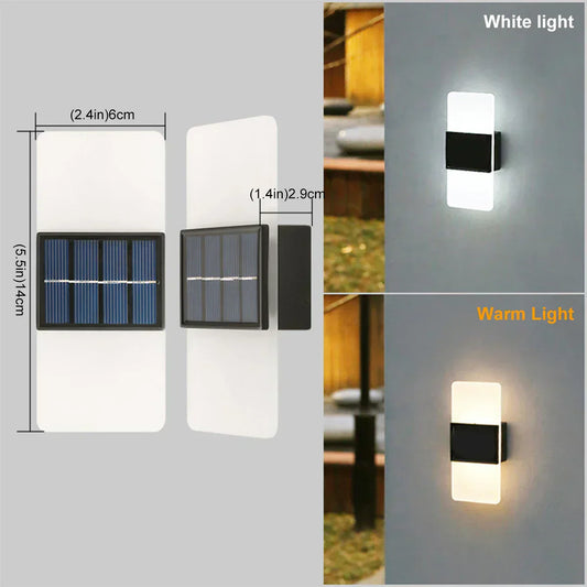 Floroux - Lampe murale extérieure LED à énergie solaire